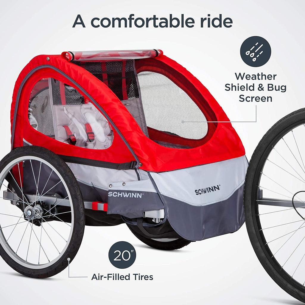 Adventure Awaits with the Trailblazer Plus Kids Bike Trailer - Versatile, Safe, and Stylish for Family Rides
