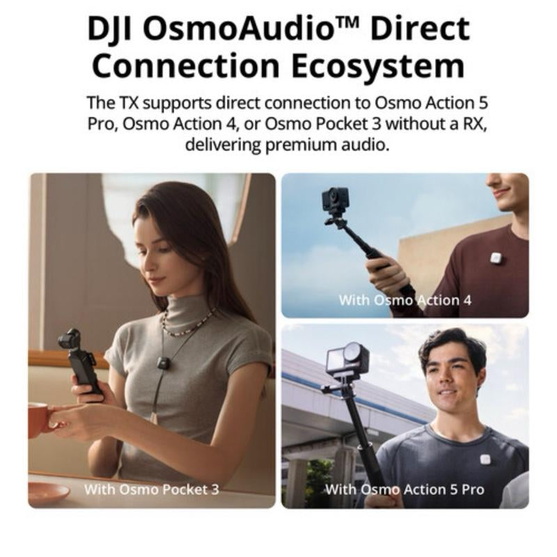 DJI Mic Mini: Compact 2-Person Wireless Microphone System for Camera & Smartphone with Charging Dock - 2.4 GHz