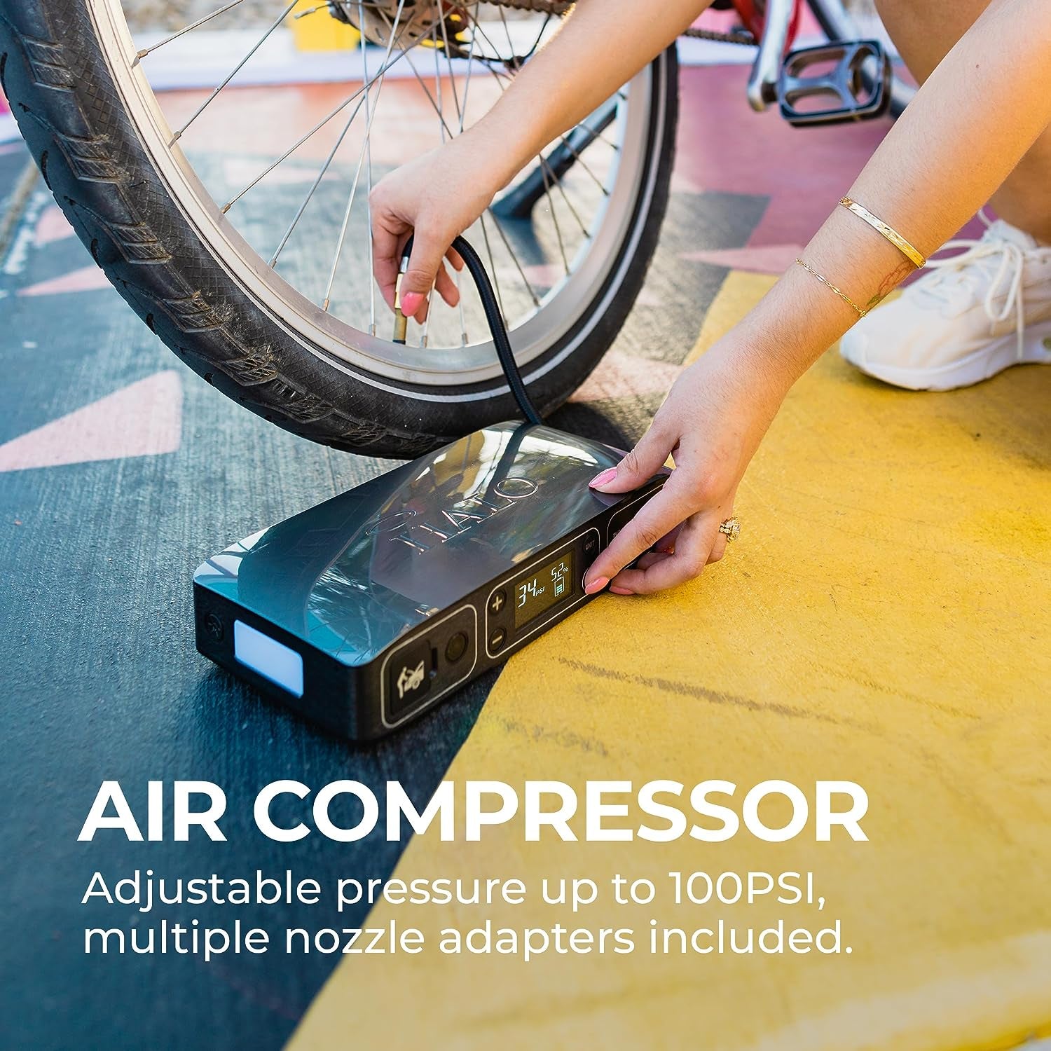 Power Up Anywhere: Bolt Air 58830 Portable Car Jump Starter with 100 PSI Air Compressor, USB Power Bank, Emergency Floodlight & Charger for Cars, SUVs & Trucks - TSA Approved in Stylish Gray